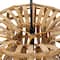 Hello Honey® 18" Natural Round Woven Rattan & Bamboo Pendant Lamp